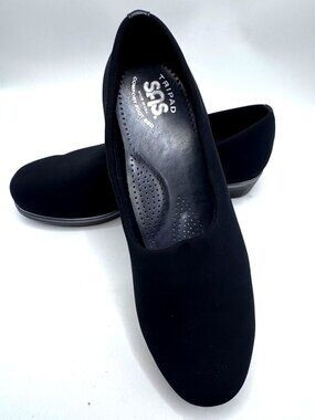 SAS Womens Black Tripad Comfort Slip-On Shoes Size 8.5M